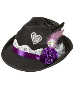 Sort Bavarian fedorahat