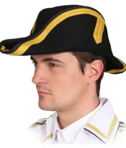 Sort Bicorn hat