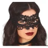 Sort blonde maske med blomster