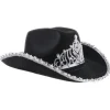 Sort cowboyhat med diadem