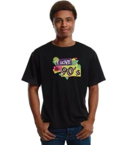 Sort 90er t-shirt