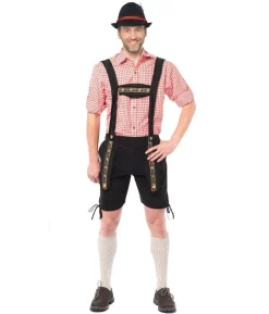 Sorte tyrolerbukser, korte