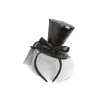 Sort glimmer mini hat
