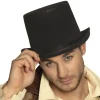 Sort høj Steampunk hat