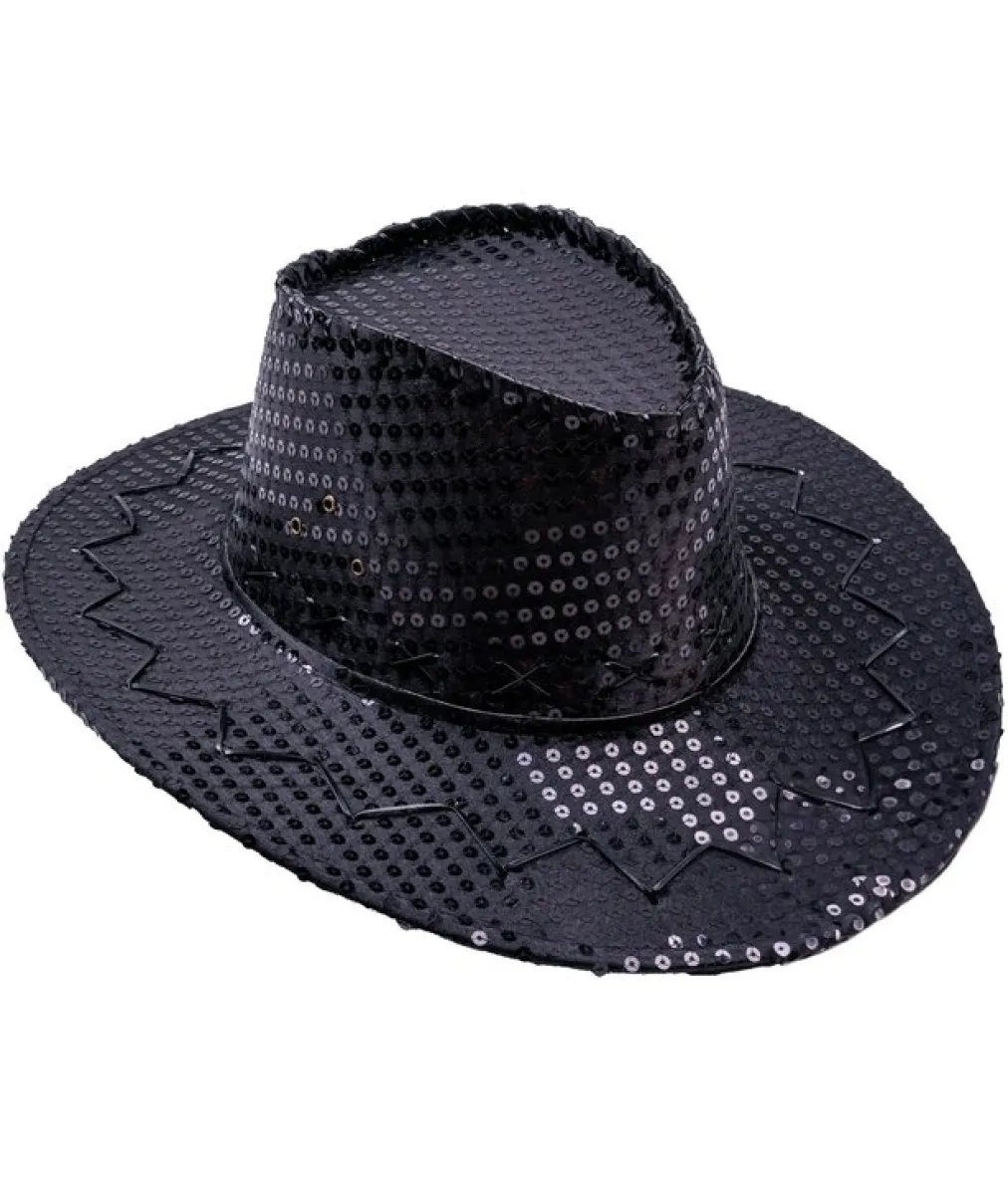 Sort paillet cowboyhat