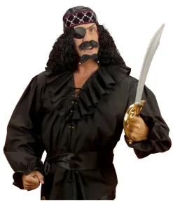 Sort piratskjorte