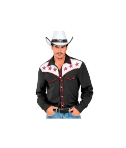 Sort rodeo cowboyskjorte