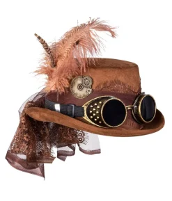 Steampunk hat med briller