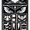 Vampyr makeup skabelon