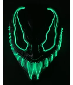 Venom maske med grønt lys
